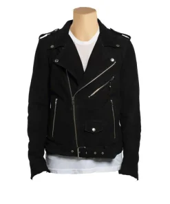 Biker Style Suede Leather Jacket