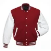 Cardinal and White Varsity Jacket