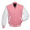 Pink and White Varsity Jacket