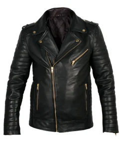 Quilted Biker Leather Jacket