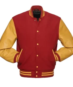 Alternative view of Red and Gold Varsity Jacket