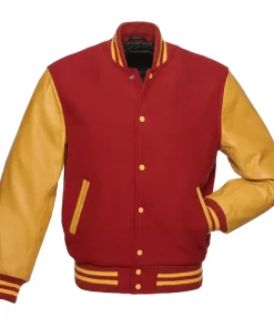 Red and Gold Varsity Jacket