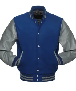 Alternative view of Royal and Grey Varsity Jacket