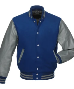Royal and Grey Varsity Jacket