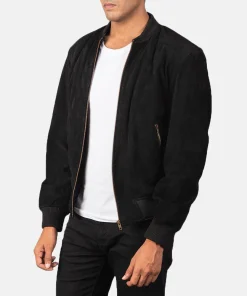Alternative view of Shane Black Suede Bomber Jacket