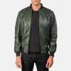Shane Green Leather Bomber Jacket