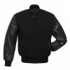 Solid Black Varsity Jacket