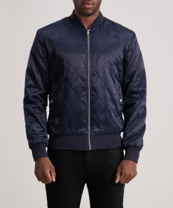 Danson Quilted Blue Varsity Jacket