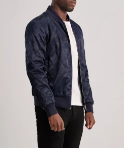 Alternative view of Danson Quilted Blue Varsity Jacket