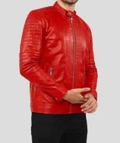 Alternative view of Gyles Red Quilted Leather Jacket