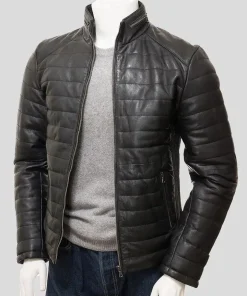 Jair Black Quilted Leather Jacket