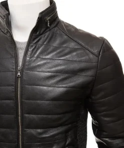 Alternative view of Jair Black Quilted Leather Jacket