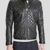 Kyler Black Quilted Leather Jacket