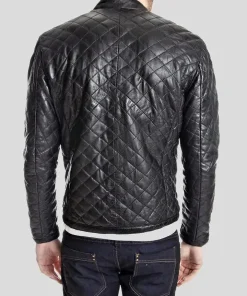 Alternative view of Kyler Black Quilted Leather Jacket