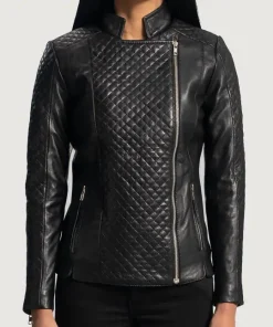 Orient Grain Quilted Leather Jacket