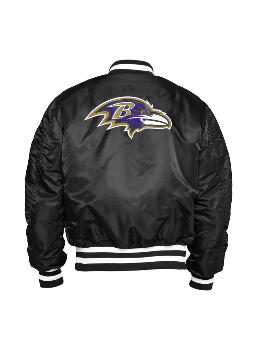 Baltimore Ravens X Alpha X New Era MA-1 Bomber Jacket - Image 2