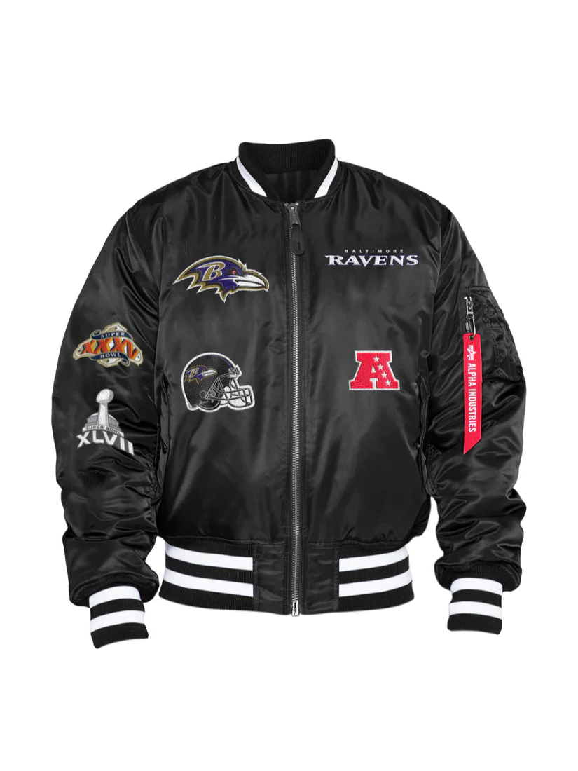 Baltimore Ravens X Alpha X New Era MA-1 Bomber Jacket