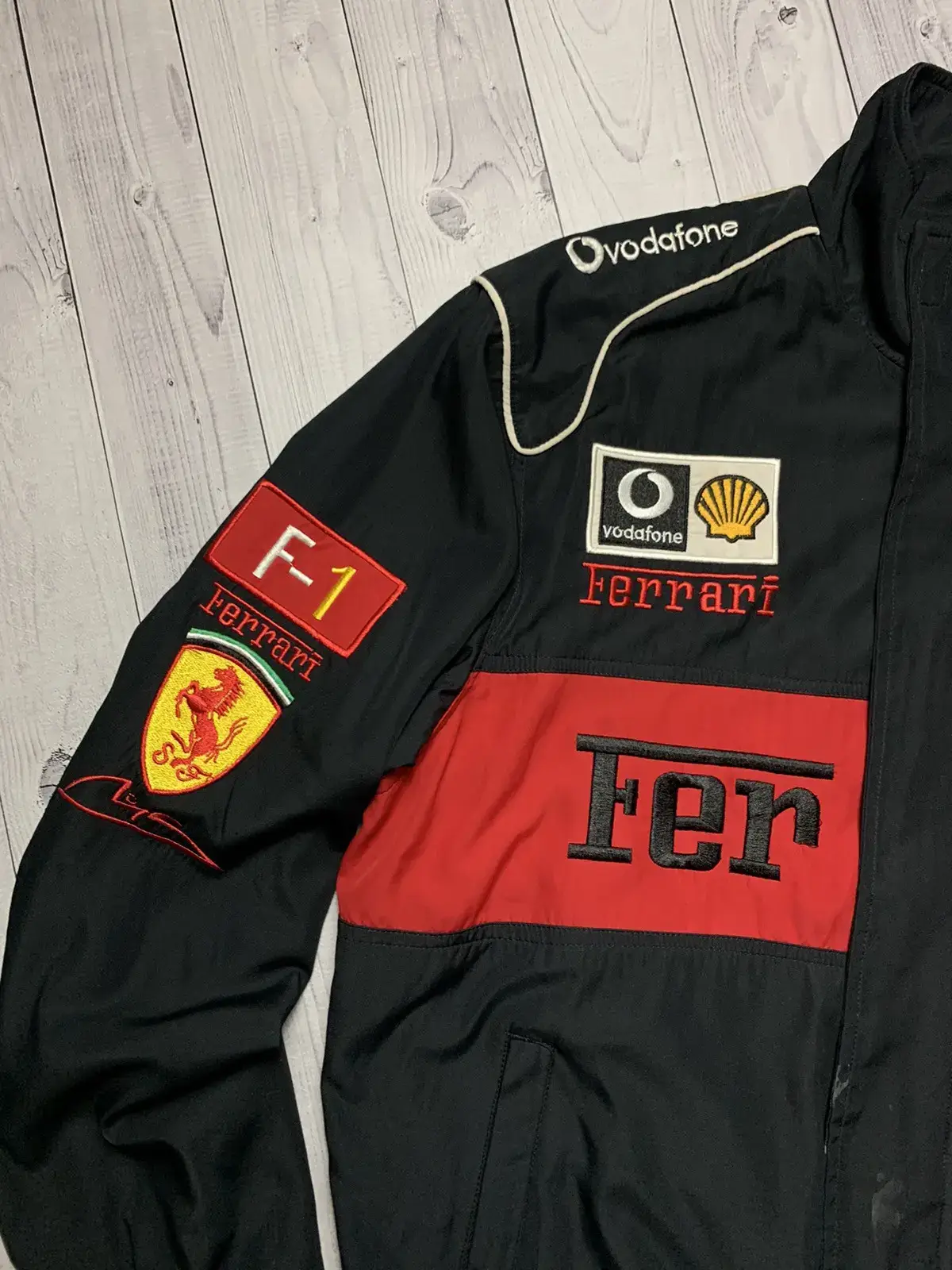 Ferrari F1 Racing Vintage Bomber Jacket - Image 3