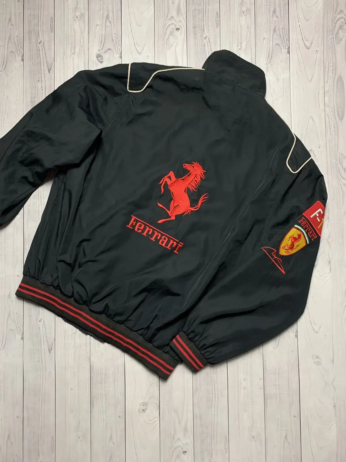 Ferrari F1 Racing Vintage Bomber Jacket - Image 2