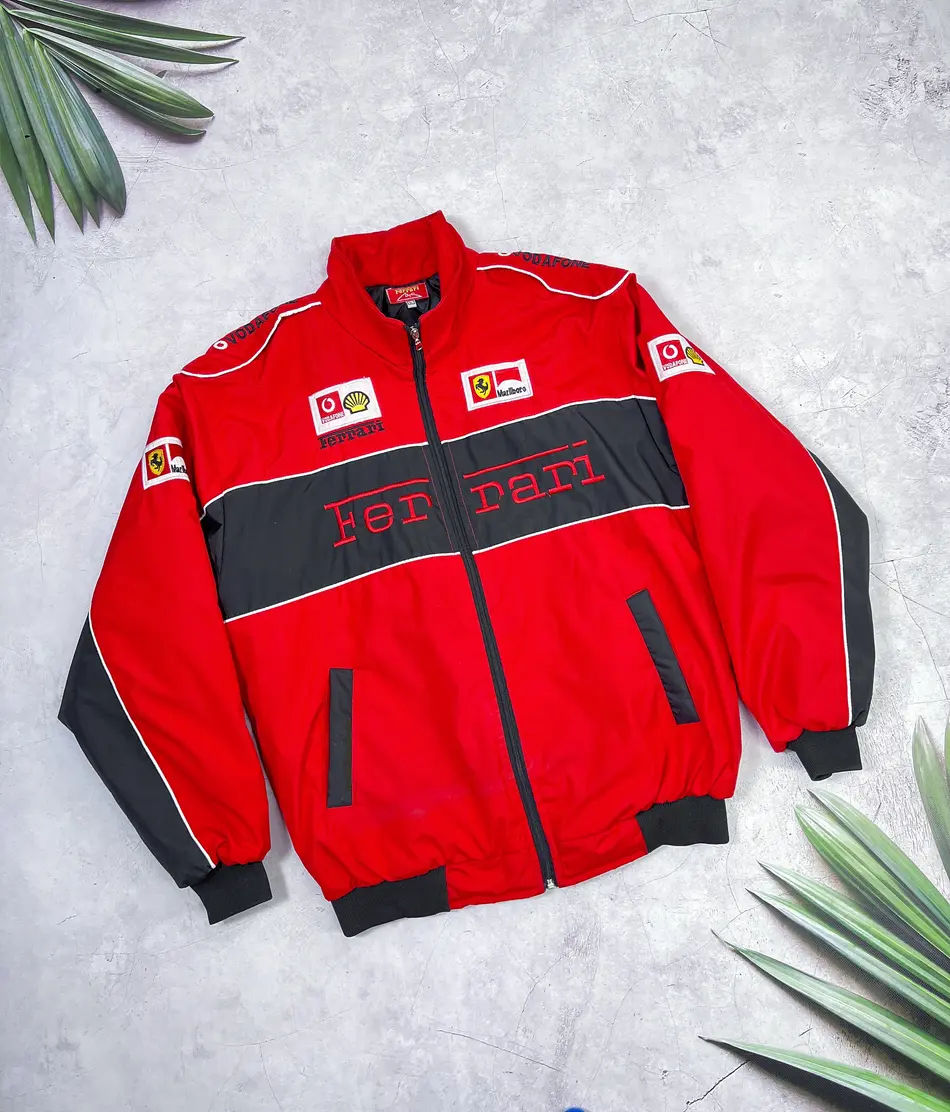 Ferrari F1 Racing Vintage Bomber Jacket - Image 4