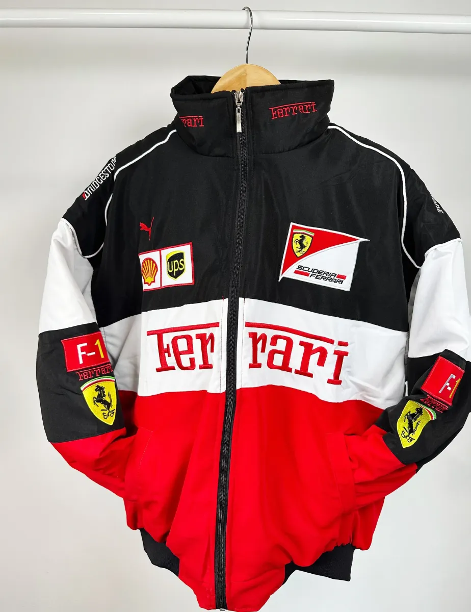 Ferrari F1 Vintage Racing Bomber Jacket - Image 2