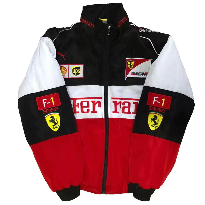 Ferrari F1 Vintage Racing Bomber Jacket - Image 4