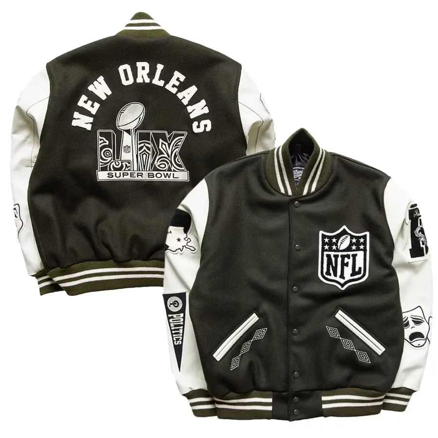 Men's Politics Olive NFL Origins Letterman Jacket
