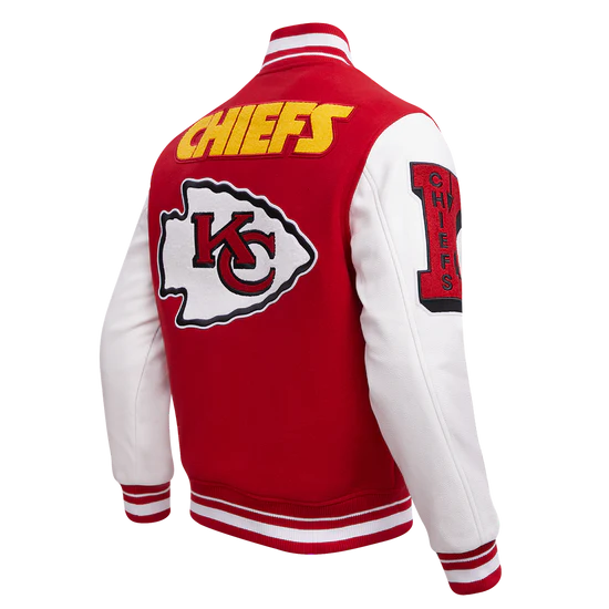 NFL Kansas City Chiefs Mashup Wool Varsity Jacket - Image 3