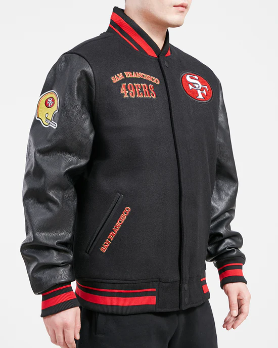 NFL San Francisco 49ers Retro Classic Wool Varsity Jacket - Image 5