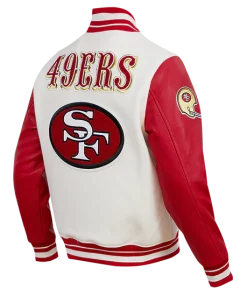 Alternative view of NFL San Francisco 49ers Retro Classic Wool Varsity Jacket