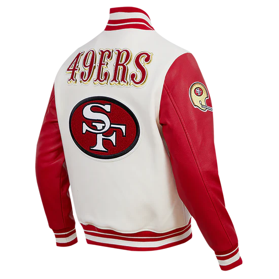 NFL San Francisco 49ers Retro Classic Wool Varsity Jacket - Image 2