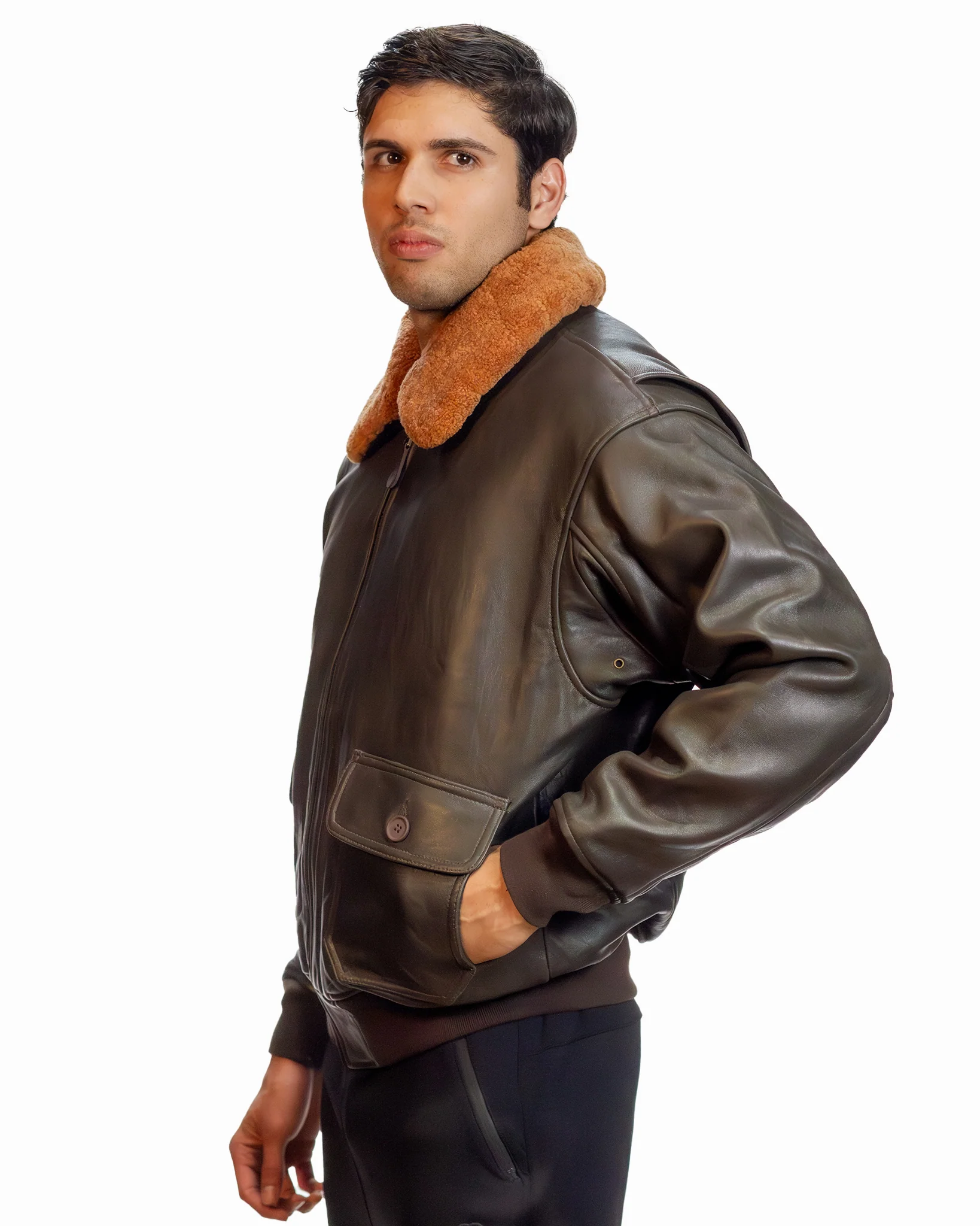 Top Gun Military G-1 Aviator Jacket - Image 2