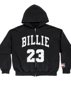 Billie-Eilish-23-Zip-Black-Hoodie