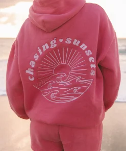 Pink-Palm-Puff-Chasing-Sunsets-Oversized-Hibiscus-Hoodie