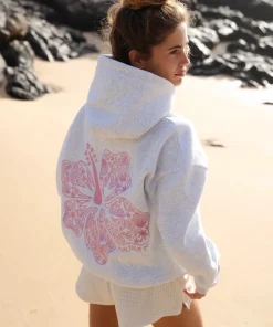 Pink-Palm-Puff-Hawaii-Hibiscus-Heather-Cloud-Hoodies