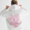 Pink-Palm-Puff-Hawaii-Hibiscus-Heather-Cloud-Women-Hoodie