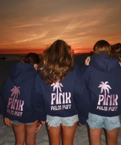 Pink-Palm-Puff-Navy-Classic-Puff-Hoodie