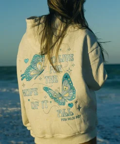Pink-Palm-Puff-To-Live-For-the-Hope-of-it-All-Grey-Hoodie