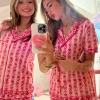Women-Pink-Palm-Puff-Pajamas-in-Blush-Bay