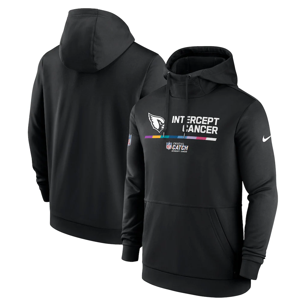 Men’s Arizona Cardinals Black NFL Therma Performance Hoodie