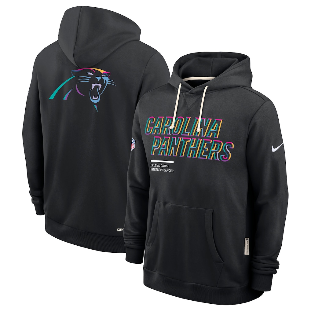 Men’s Carolina Panthers Black 2025 NFL Crucial Hoodie