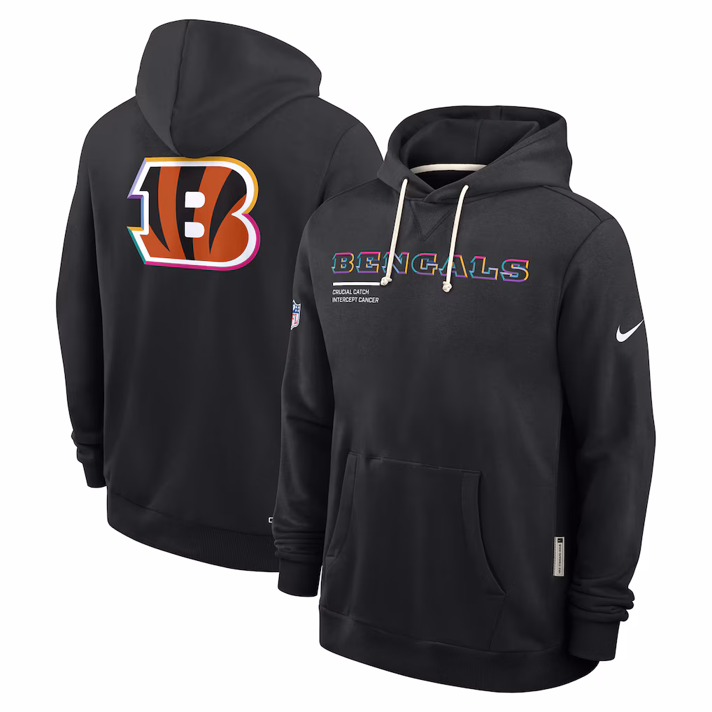Men’s Cincinnati Bengals Black 2025 NFL Crucial Hoodie