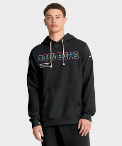 Men’s Dallas Cowboys Black Tall 2025 NFL Crucial Catch Hoodie