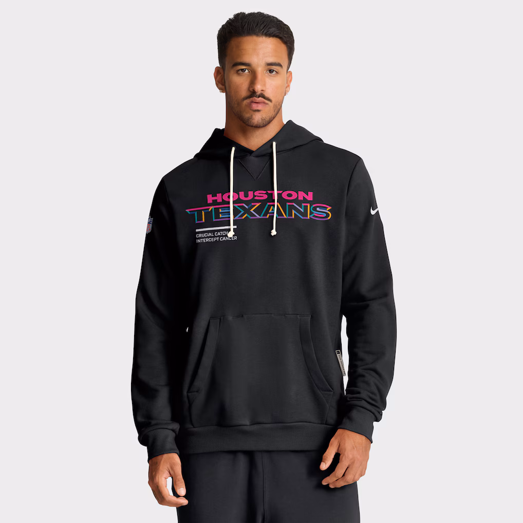 Men’s Houston Texans Black 2025 NFL Crucial Catch Hoodie