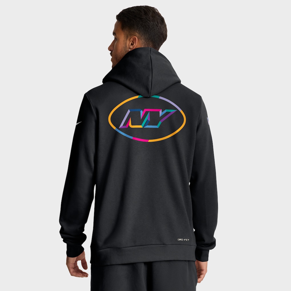 Men’s New York Jets Black 2025 NFL Crucial Catch Hoodies