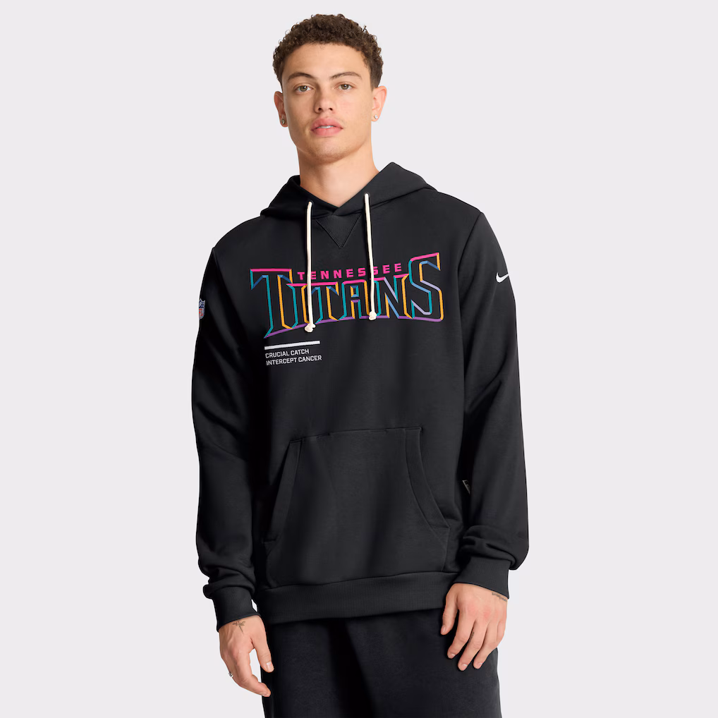 Men’s Tennessee Titans Black 2025 NFL Crucial Catch Hoodie