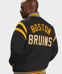 NHL-Boston-Bruins-Tailback-Varsity-Black-Jacket-scaled
