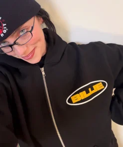 Billie-Eilish-Hit-Me-Hard-and-Soft-Star-Black-Zip-Up-Hoodie