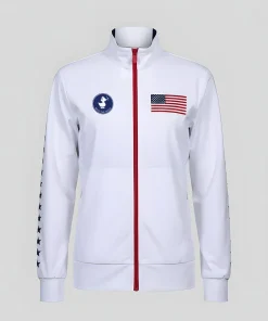 Milano-Cortina-Winter-Olympics-2026-Save-The-Duck-Team-USA-White-Jacket-Unisex-