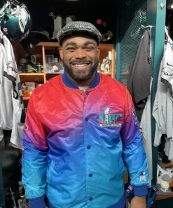 Super-Bowl-LVII-Philadelphia-Eagles-Brandon-Graham-Red-and-Blue-Varsity-Jacket